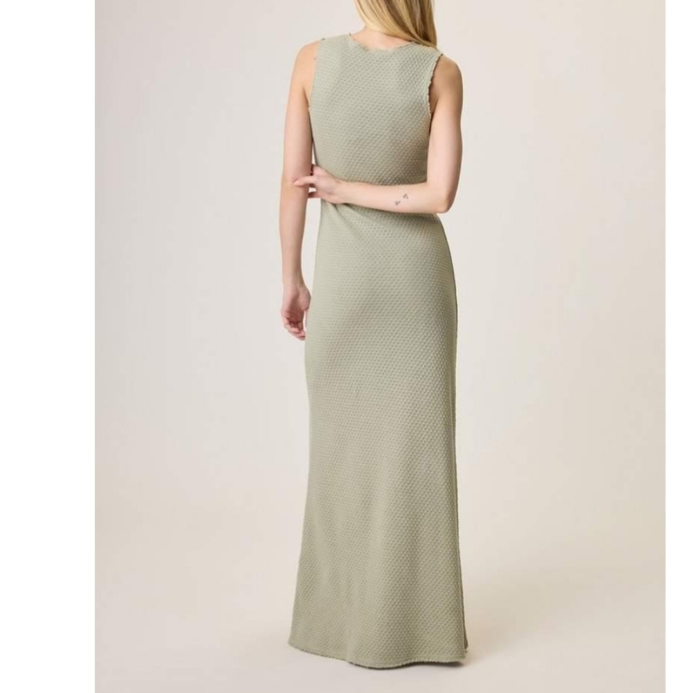 Rag & Bone Carine Texture Knit Maxi Dress In Green XL NWT - Picture 4 of 5